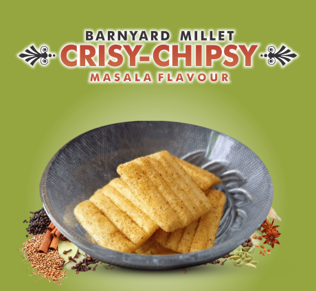 Barnyard Millet Crishy-Chipsy Masala Flavour by Empowered Millets are are with the Goodness of Millets | Healthy | Boost Immunity | Healthly Snack Anytime