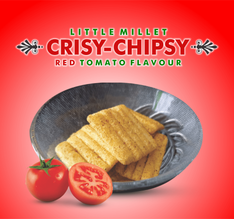 Little Millet Crishy-Chipsy  Red Tomato Flavour by Empowered Millets are with the Goodness of Millets |Healthy | Boost Immunity | Healthly Snack Anytime